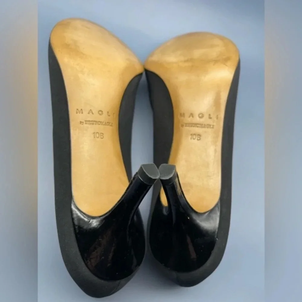 Bruno Magli Novati Peep Toe Kitten Heel Pumps, Black, Size 10, NWOT - Picture 7 of 9